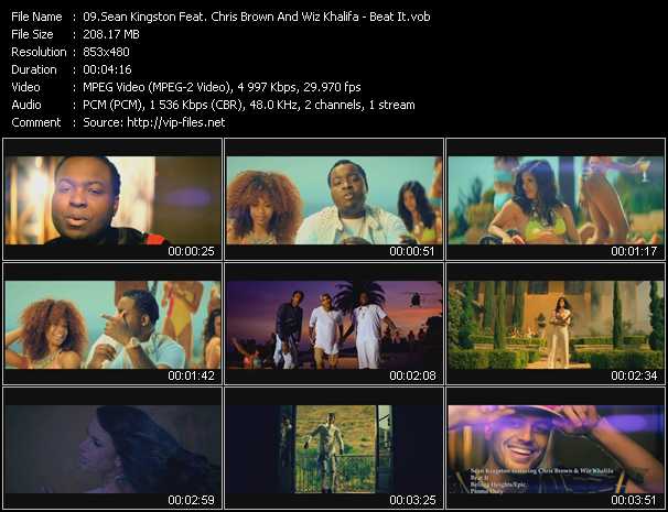 Sean Kingston Feat. Chris Brown And Wiz Khalifa video ”Beat It” from dvd ”Hot Video June 2013”