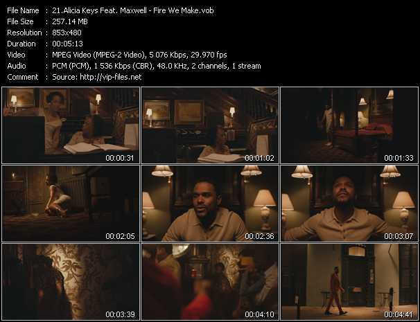 Alicia Keys Feat. Maxwell video ”Fire We Make” from dvd ”Hot Video July 2013”