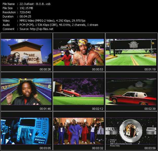 Outkast video ”B.O.B.” from dvd ”Hot Video October 2000”