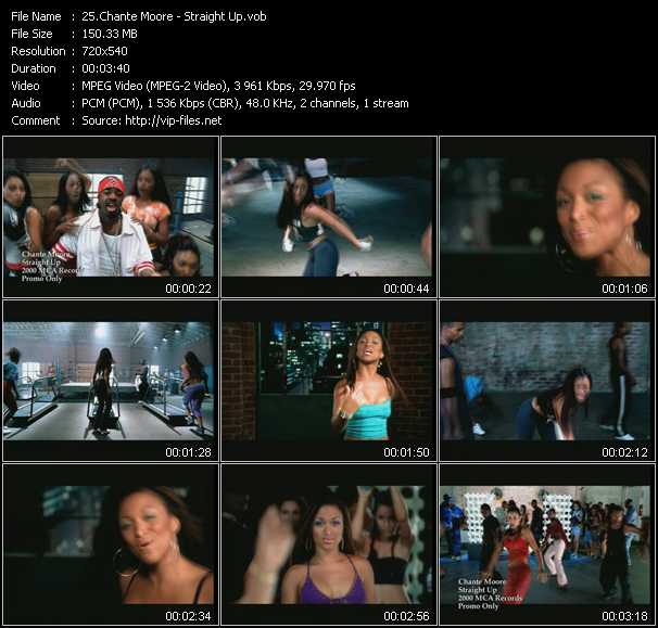 Chante Moore video ”Straight Up” from dvd ”Hot Video October 2000”