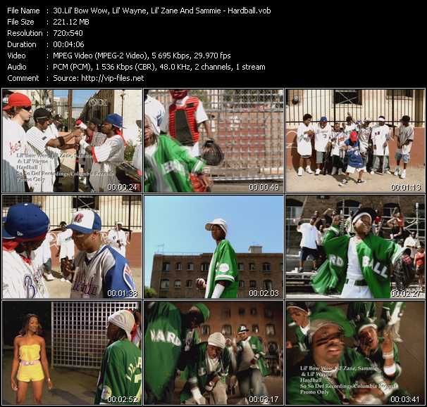 Lil' Bow Wow, Lil' Wayne, Lil' Zane And Sammie video ”Hardball” from dvd ”Hot Video October 2001”