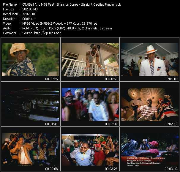 8Ball (Eightball) And MJG Feat. Shannon Jones video ”Straight Cadillac Pimpin'” from dvd ”Urban Video September 2004”