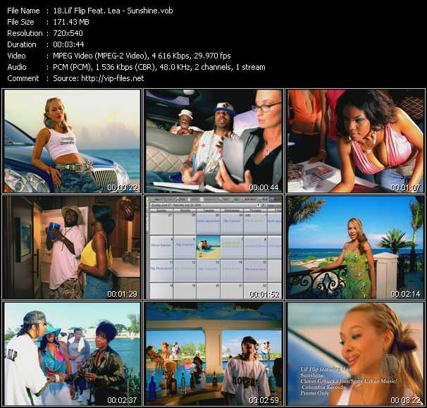 Lil' Flip Feat. Lea video ”Sunshine” from dvd ”Urban Video September 2004”