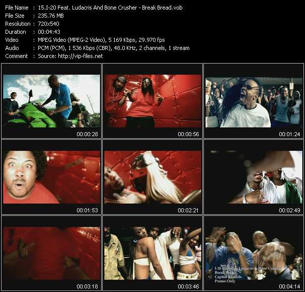 I-20 Feat. Ludacris And Bone Crusher video ”Break Bread” from dvd ”Urban Video October 2004”