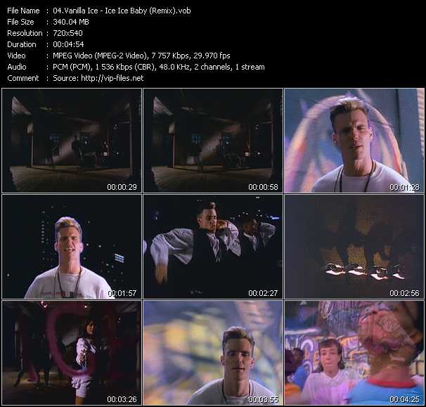 Vanilla Ice video ”Ice Ice Baby (Remix)” from dvd ”Rock America Mainstream December 1990”