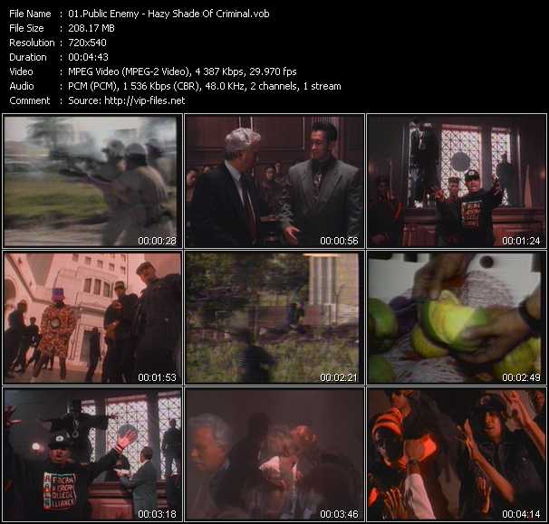 Public Enemy video ”Hazy Shade Of Criminal” from dvd ”Screenplay VJ-Pro Classic Vision New Skool Vol.1 May 2007”