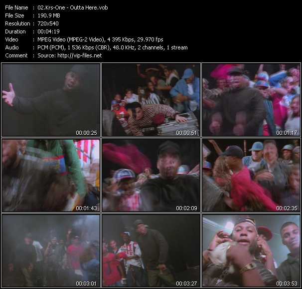 Krs-One video ”Outta Here” from dvd ”Screenplay VJ-Pro Classic Vision New Skool Vol.1 May 2007”