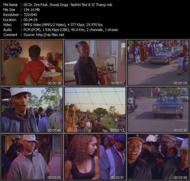 Dr. Dre Feat. Snoop Dogg video ”Nuthin' But A 'G' Thang” from dvd ”Screenplay VJ-Pro Classic Vision New Skool Vol.1 May 2007”