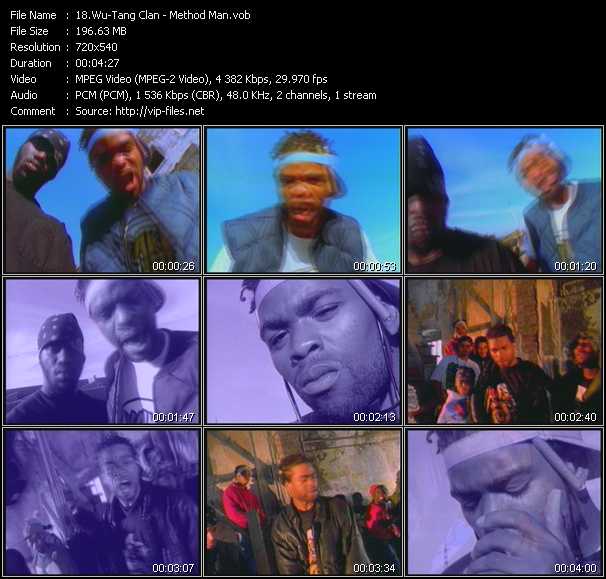 Wu-Tang Clan video ”Method Man” from dvd ”Screenplay VJ-Pro Classic Vision New Skool Vol.1 May 2007”