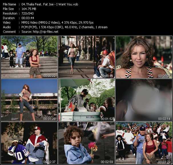 Thalia Feat. Fat Joe video ”I Want You” from dvd ”Screenplay VJ-Pro Dance Vision March 2006”