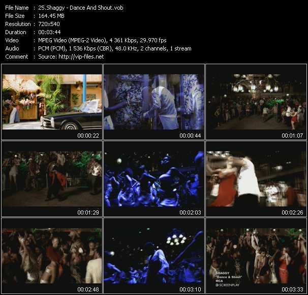 Shaggy video ”Dance And Shout” from dvd ”Screenplay VJ-Pro Dance Vision March 2006”