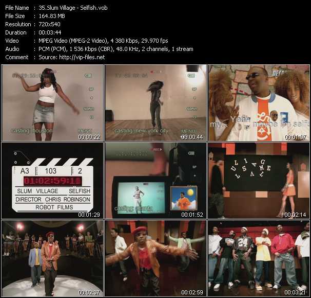 Slum Village video ”Selfish” from dvd ”Screenplay VJ-Pro Dance Vision May 2006”