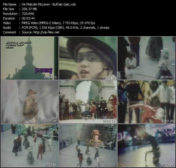 Malcolm McLaren video ”Buffalo Gals” from dvd ”Telegenics Number 01B. April 1983”