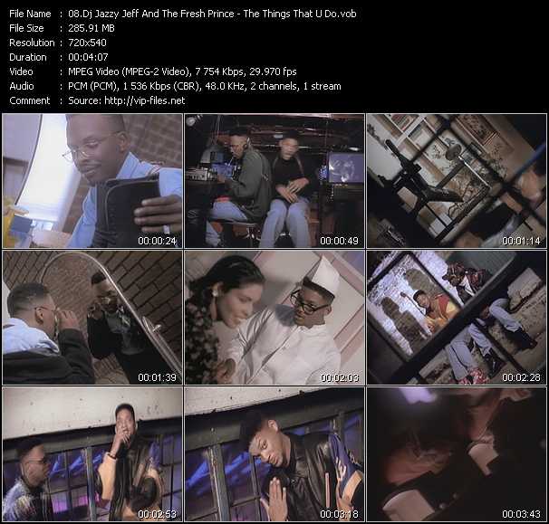 Dj Jazzy Jeff And The Fresh Prince video ”The Things That U Do” from dvd ”Telegenics Number 106B. Urban. January 1992”