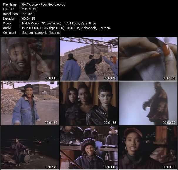 Mc Lyte video ”Poor Georgie” from dvd ”Telegenics Number 107B. Urban. February 1992”