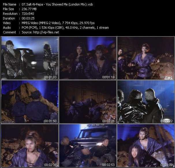 Salt-N-Pepa video ”You Showed Me (London Mix)” from dvd ”Telegenics Number 107B. Urban. February 1992”