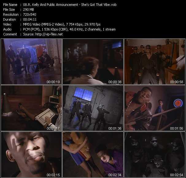 R. Kelly And Public Announcement video ”She's Got That Vibe” from dvd ”Telegenics Number 107B. Urban. February 1992”