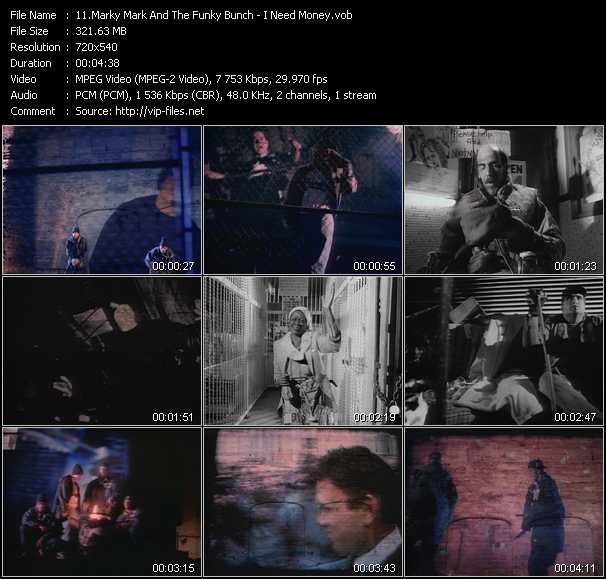 Marky Mark And The Funky Bunch video ”I Need Money” from dvd ”Telegenics Number 107B. Urban. February 1992”