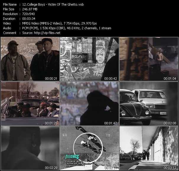 College Boyz video ”Victim Of The Ghetto” from dvd ”Telegenics Number 107B. Urban. February 1992”