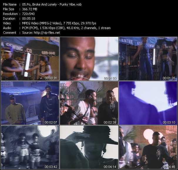 Po, Broke And Lonely video ”Funky Vibe” from dvd ”Telegenics Number 111B. Urban. June 1992”