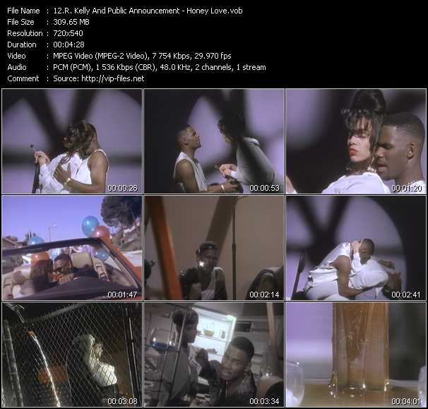 R. Kelly And Public Announcement video ”Honey Love” from dvd ”Telegenics Number 111B. Urban. June 1992”