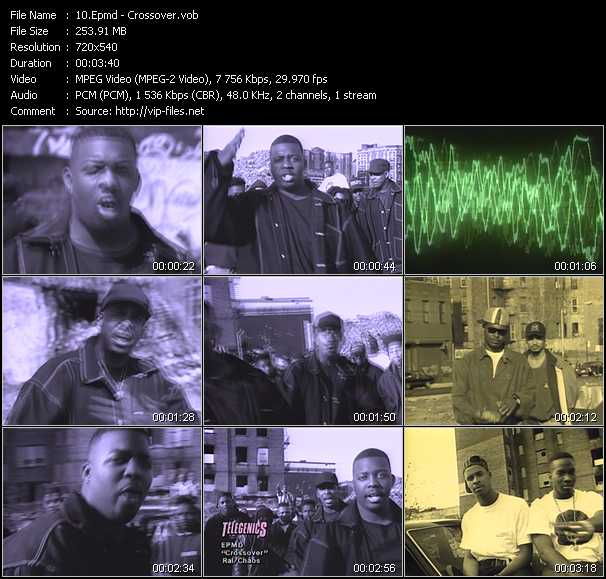 Epmd video ”Crossover” from dvd ”Telegenics Number 114B. Urban. September 1992”