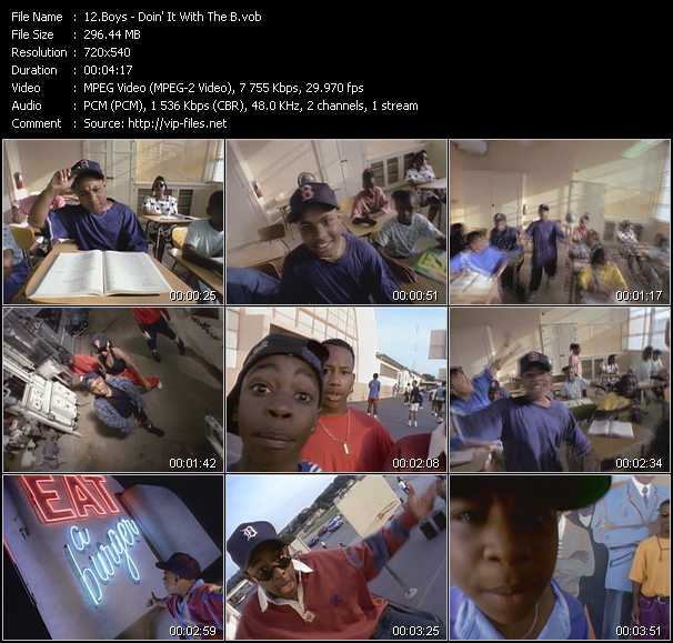 Boys video ”Doin' It With The B” from dvd ”Telegenics Number 114B. Urban. September 1992”