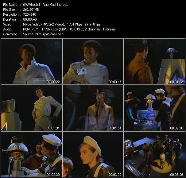 Whodini video ”Rap Machine” from dvd ”Telegenics Number 11A. February 1984”