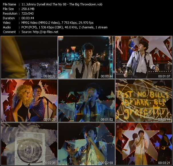 Johnny Dynell And The Ny 88 video ”The Big Throwdown” from dvd ”Telegenics Number 11A. February 1984”