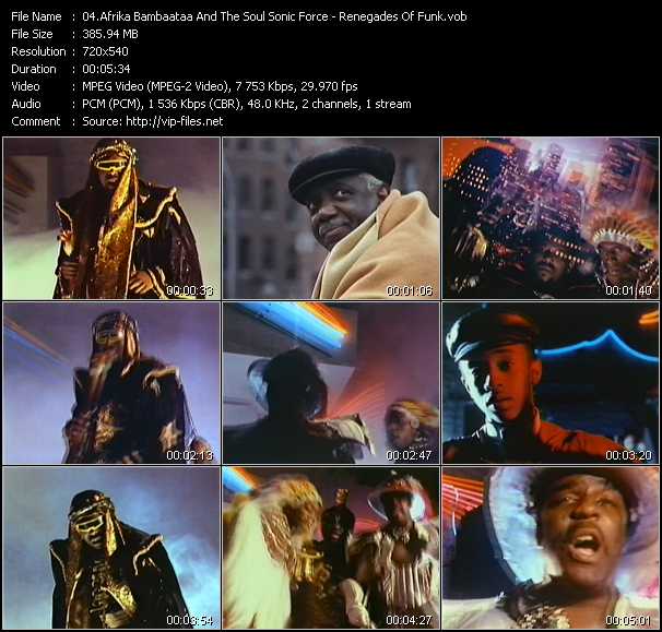 Afrika Bambaataa And The Soul Sonic Force video ”Renegades Of Funk” from dvd ”Telegenics Number 13A. April 1984”