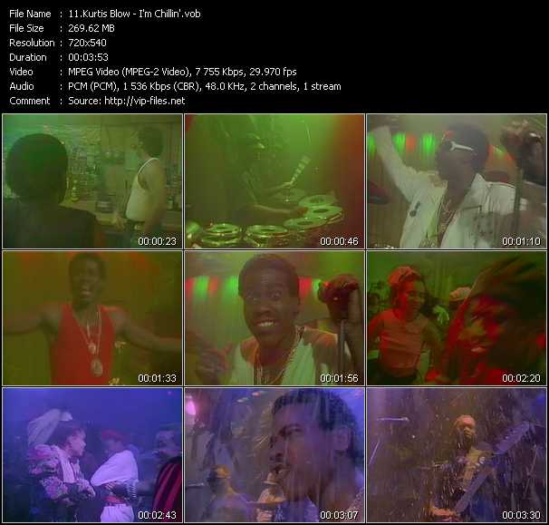 Kurtis Blow video ”I'm Chillin'” from dvd ”Telegenics Number 44B. November 1986”