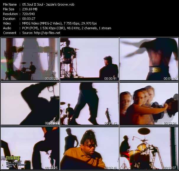 Soul II Soul video ”Jazzie's Groove” from dvd ”Telegenics Number 82B. Urban. January 1990”