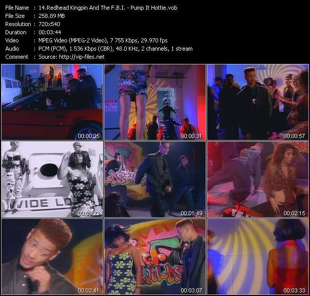 Redhead Kingpin And The F.B.I. video ”Pump It Hottie” from dvd ”Telegenics Number 82B. Urban. January 1990”