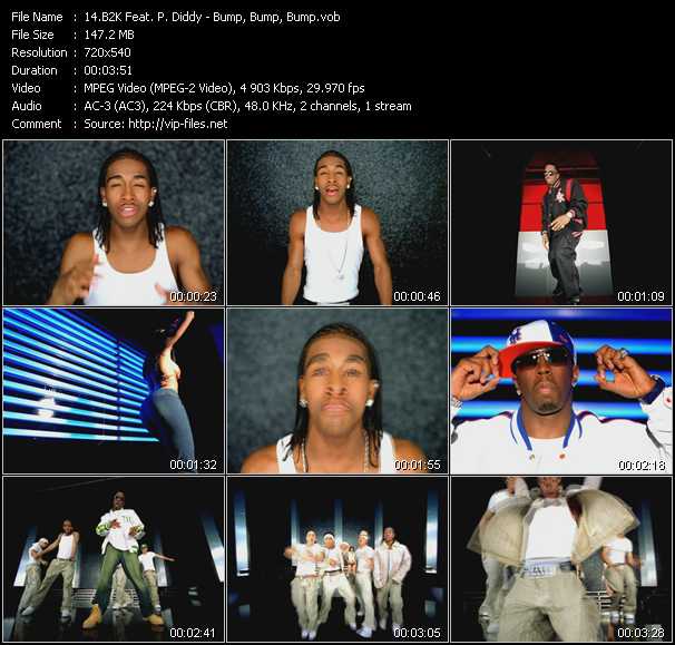 B2K Feat. P. Diddy (Puff Daddy) video ”Bump, Bump, Bump” from dvd ”Top Hits USA Video VH-10 September 2003”