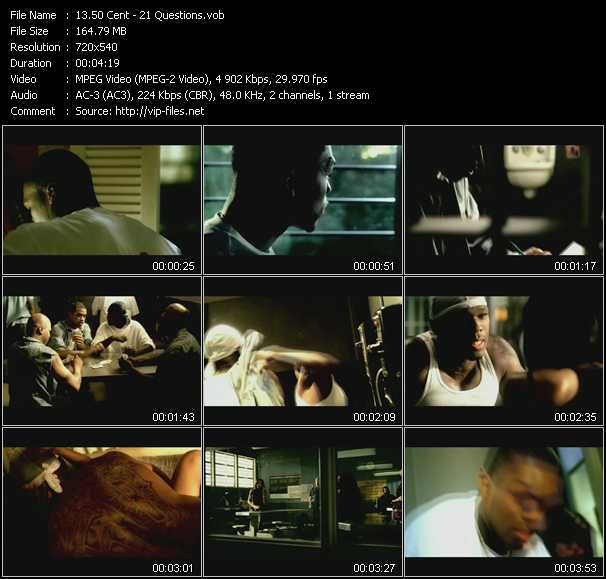 50 Cent Feat. Nate Dogg video ”21 Questions” from dvd ”Top Hits USA Video VH-11 October 2003”