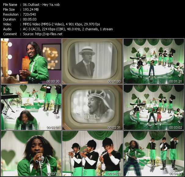 Outkast video ”Hey Ya!” from dvd ”Top Hits USA Video VH-12 November 2003”