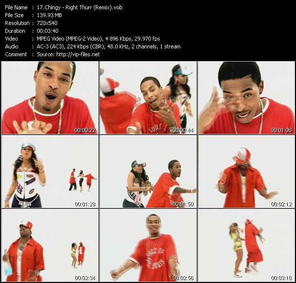 Chingy video ”Right Thurr (Remix)” from dvd ”Top Hits USA Video VH-12 November 2003”