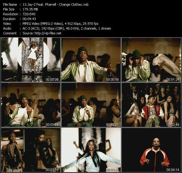 Jay-Z Feat. Pharrell Williams video ”Change Clothes” from dvd ”Top Hits USA Video VH-14 January 2004”