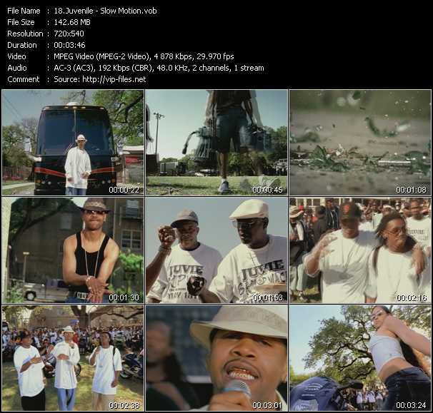 Juvenile video ”Slow Motion” from dvd ”Top Hits USA Video VH-19 June 2004”