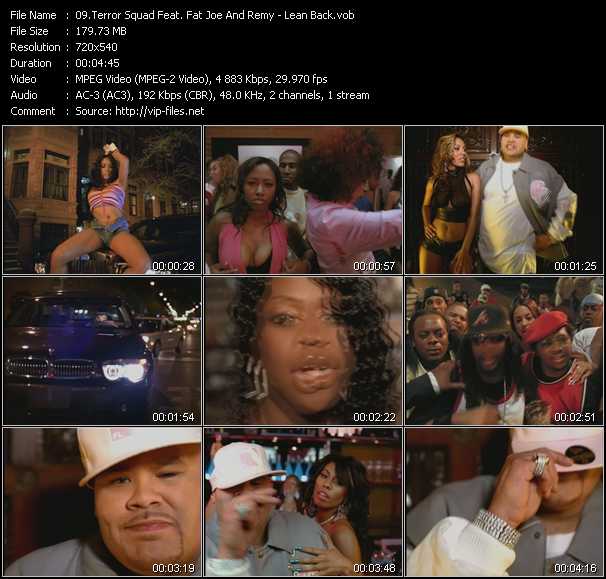 Terror Squad Feat. Fat Joe And Remy Ma video ”Lean Back” from dvd ”Top Hits USA Video VH-20 July 2004”