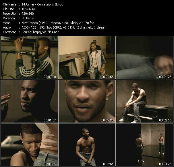 Usher video ”Confessions II” from dvd ”Top Hits USA Video VH-20 July 2004”