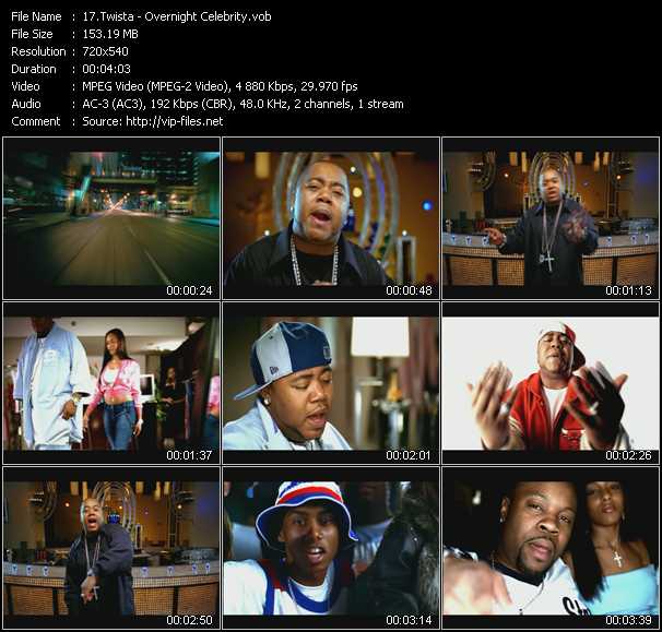 Twista video ”Overnight Celebrity” from dvd ”Top Hits USA Video VH-20 July 2004”