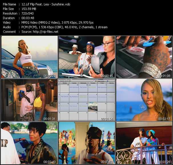 Lil' Flip Feat. Lea video ”Sunshine” from dvd ”Top Hits USA Video VH-21 August 2004”