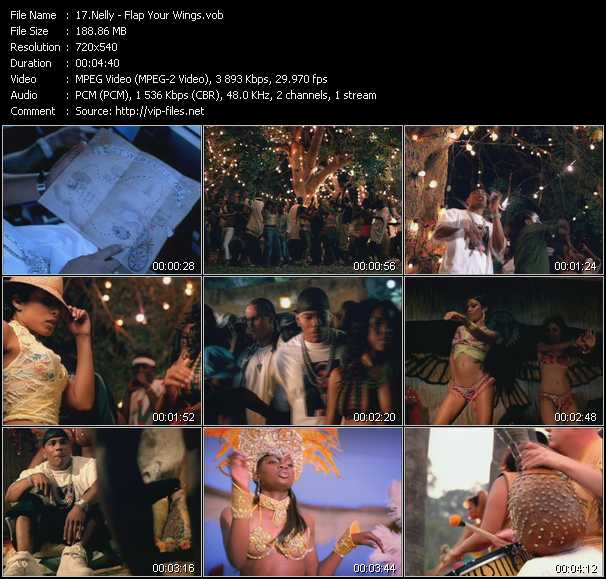 Nelly video ”Flap Your Wings” from dvd ”Top Hits USA Video VH-21 August 2004”