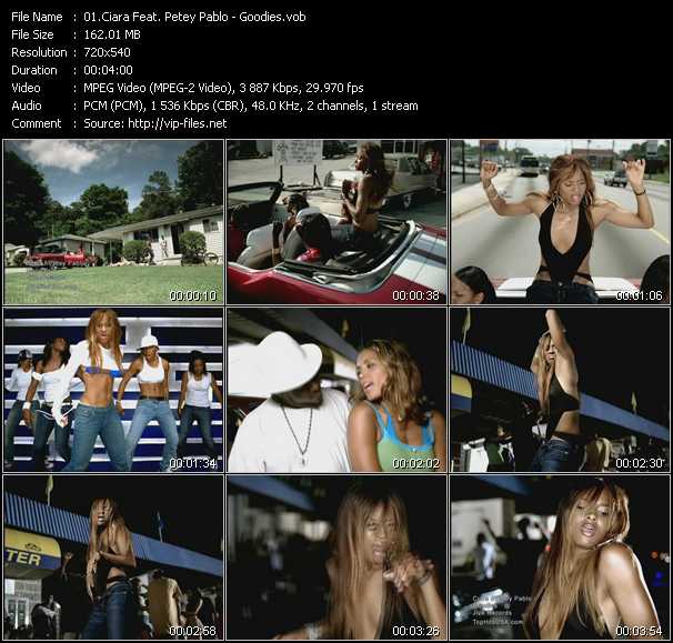 Ciara Feat. Petey Pablo video ”Goodies” from dvd ”Top Hits USA Video VH-22 September 2004”