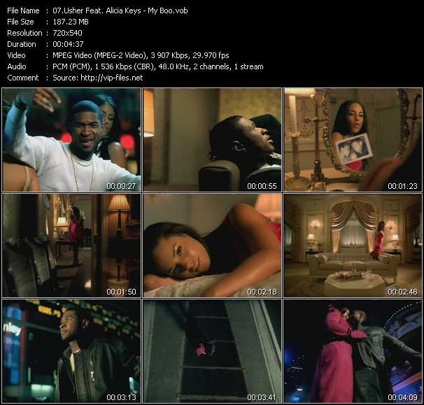 Usher Feat. Alicia Keys video ”My Boo” from dvd ”Top Hits USA Video VH-22 September 2004”