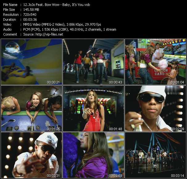 JoJo Feat. Bow Wow video ”Baby, It's You” from dvd ”Top Hits USA Video VH-22 September 2004”