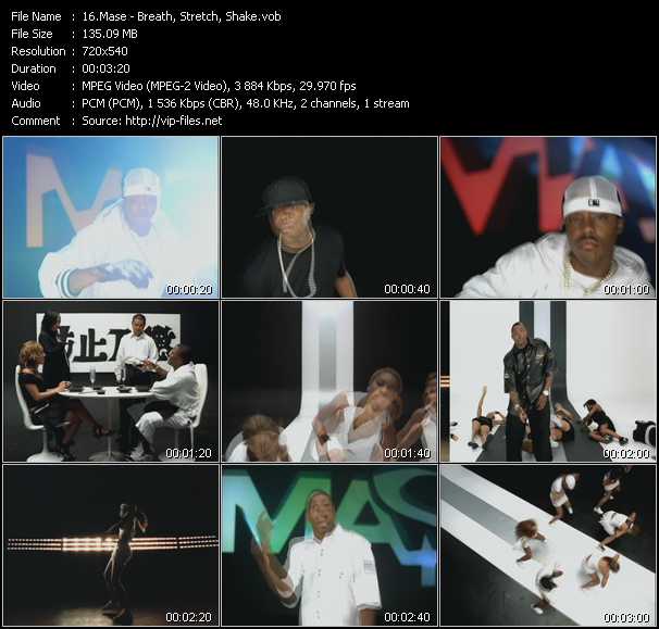 Mase video ”Breath, Stretch, Shake” from dvd ”Top Hits USA Video VH-22 September 2004”