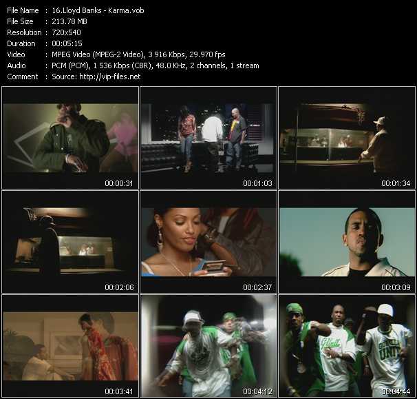 Lloyd Banks Feat. Avant video ”Karma” from dvd ”Top Hits USA Video VH-23 October 2004”