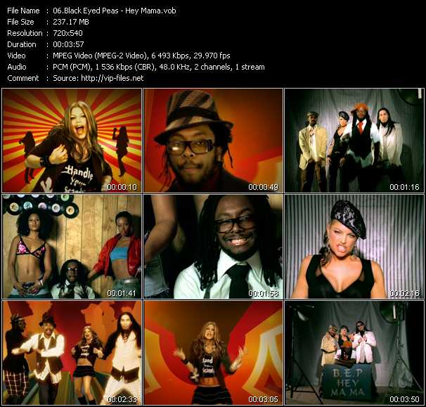 Black Eyed Peas video ”Hey Mama” from dvd ”Absolute Hip Hop”